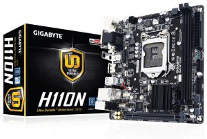 Gigabyte GIG GA-H110N GA-H110N, H110, DualDDR4-2133, SATA3, M.2, HDMI, DVI, D-Sub, mITX