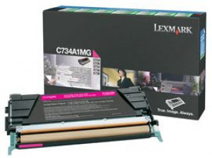 Lexmark C734A1MG Toner magenta zwrotny 6000 str. C734/C736/X734/X736/X738