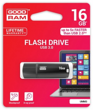 GoodRam Pamięć USB UMM3 16GB USB 3.0 Czarna