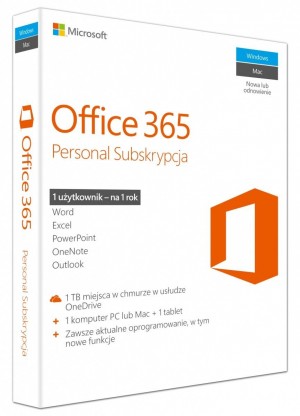 Microsoft Oprogramowanie ML Offic365Personal P2 32b/x64 Sub1YR/EN