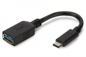 Assmann Kabel adapter USB 3.1 Gen 1 SuperSpeed OTG Typ USB C/USB A M/Ż 0,15m Czarny