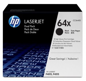 HP 64X - 2er-Pack - Hohe Ergiebigkeit - Schwarz - Original - LaserJet - Tonerpatrone (CC364XD) Dank 64X LaserJet Tonerkassetten im Doppelpack können Sie die Druckkosten Ihres Unternehmens redu