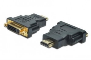 Assmann Adapter HDMI Standard 1080p 60Hz FHD Typ HDMI A/DVI-I (24+5) M/Ż Czarny