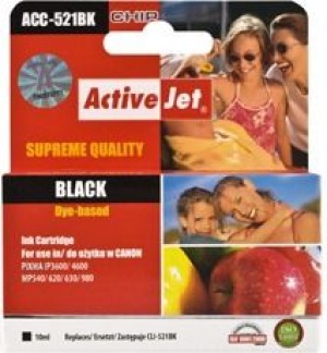 ActiveJet ACC-521BN Tusz (zamiennik Canon CLI-521Bk; Supreme; 10 ml; czarny)