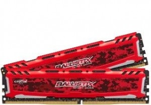 Crucial Pamięć DDR4 Ballistix Sport LT 16GB (2x8GB) 2400MHz CL16 DRx8 1,2V Red