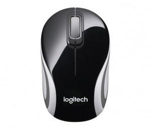 Logitech Mysz bezprzewodowa Mini Mouse M187 optyczna czarno-biała