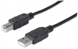 Manhattan 333368 Kabel USB 2.0 A-B M/M 1,8m czarny