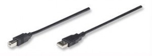 Manhattan 333382 Kabel USB 2.0 A-B M/M 3m czarny
