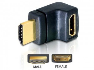 DeLOCK Adapter HDMI(M)->HDMI(F) kątowy prawy