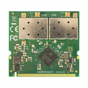 MikroTik 802.11a/b/g/n High Power Dual | Band MiniPCI card with MMCX | connectors