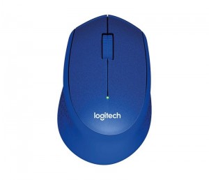 Logitech M330 SILENT PLUS Mouse 3 buttons wireless 2.4 GHz USB wireless receiver blue