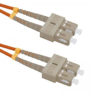 Qoltec 54010 Optic Patchcord SC/UPC - SC/UPC Multimode 50/125 OM2 Duplex 1m