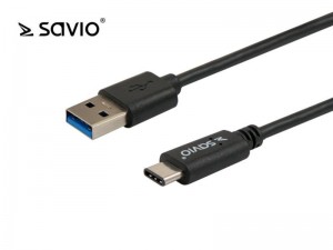 Savio Kabel USB 3.0 A (M)-USB 3.1 Typ C (M) CL-101