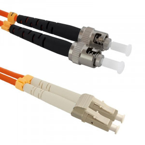 Qoltec 54073 Optic Patchcord LC/UPC - ST/UPC Multimode 50/125 OM2 Duplex 3m