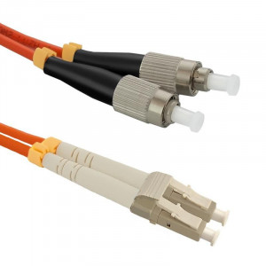 Qoltec 54056 Optic Patchcord LC/UPC - FC/UPC Multimode 50/125 OM2 Duplex 2m