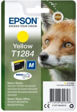 Epson C13T12844012 Tusz T1284 yellow Stylus S22/SX125/SX425W/BX305F