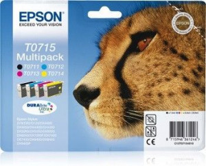 Epson C13T07154012 Zestaw T0715 CMYK MultiPack DURABrite Stylus D78/92/120/120 Network E...