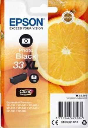 Epson C13T33614012 Tusz photo black 33XL Claria Premium