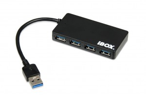 I-BOX Hub USB 3.0 4-porty, slim IUH3F56 Czarny