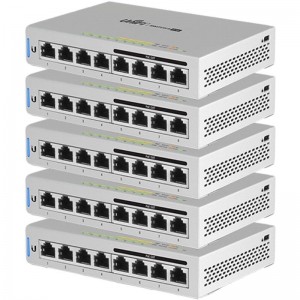 Ubiquiti Networks UBIQUITI US-8-60W-5 8-port Gigabit UniFi switch 4x PoE+/48V PoE 60W 5 PACK