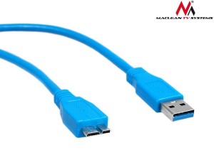 Maclean Kabel USB 3.0 MCTV-736 USB 3.0 A (M) - Micro USB 3.0 B (M) niebieski, 1m