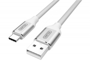 Unitek Y-C4025ASL Kabel USB - USB-C 2.0 Srebrny