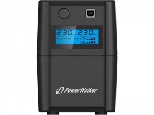 PowerWalker UPS LINE-INTERACTIVE 650VA, 4x IEC, RJ11 IN/OUT, USB, LCD