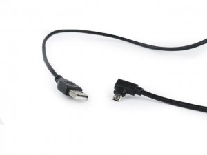 Gembird CC-USB2-AMmDM90-6 kabel kątowy dwustronny micro USB do USB 2.0 AM 1.8M, czarny