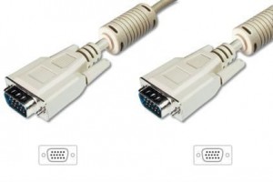 Assmann Kabel połączeniowy VGA 1080p 60Hz FHD Typ DSUB15/DSUB15 M/M 5m Szary