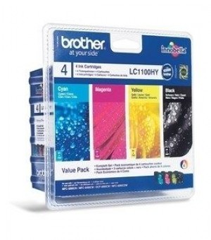 Brother LC1100HYRBWBP Zestaw LC1100HY CMY Blister Pack 750str DCP-6690CW / MFC-6490CW