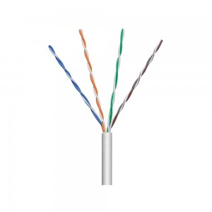 Techly Kabel instalacyjny skrętka U/UTP Cat5e 4x2 linka 100% miedź 305m szary