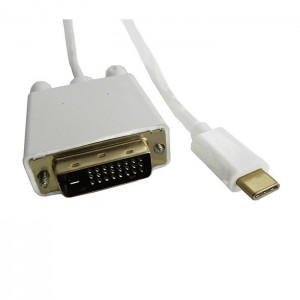 Qoltec 50417 DisplayPort Alternate mode USB 3.1 typ C męski DVI męski 4Kx2K 2m