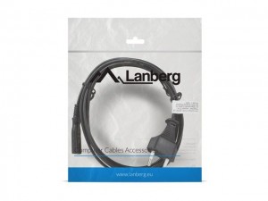 Lanberg CA-C7CA-11CC-0018-BK kabel zasilający komputerowy CEE 7/16 -> C7 1.8m VDE
