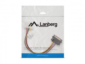 Lanberg CA-SAHD-10CU-0015 kabel SATA zasil.(M)->MOLEX(F) 15cm