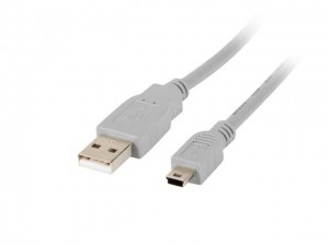 Lanberg Kabel USB 2.0 mini AM-BM5P 1.8M szary (CANON)