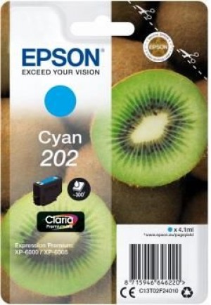 Epson C13T02F24010 Tusz singlepack 202 cyan 4,1ml Claria premium