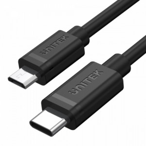 Unitek Kabel USB TYP-C DO microUSB 2.0, 1m, Y-C473BK