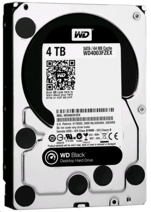 Western Digital WDC WD4005FZBX Dysk twardy WD Black, 3.5, 4TB, SATA/600, 7200RPM, 256MB cache