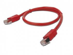 Gembird patchcord RJ45 osłonka zalewana kat 5e FTP 2m czerwony