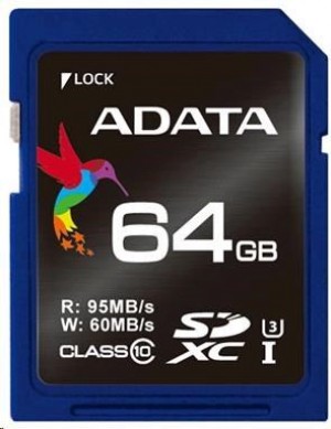 A-Data Karta pamięci SDXC PremierPro 64GB UHS-I U3 V30 100/80 MB/s