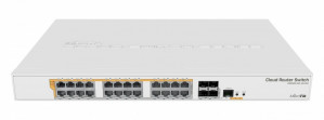 MikroTik Przełącznik 24xGbE 4xSFP+ CRS328-24P-4S+RM