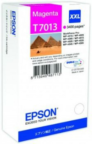 Epson C13T70134010 Tusz T701 magenta XXL 3400str WP4000/4500