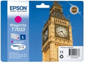 Epson C13T70334010 Tusz T703 magenta L 800str WP4000/4500