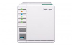 QNAP 3-bay NAS, ARM Quad-core 1.4GHz, 1GB DDR4 RAM, 3.5 SATA HDDs, 1xUSB3.0, 2xUSB2.0, 1x GbE LAN