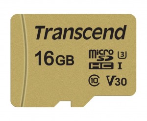 Transcend TS16GUSD500S karta pamięci Micro SDHC 16GB Class 10 ( 95MB/s ) + adapter