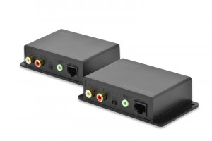 Digitus Cat 5 Audio Extender Extension up to 600 m local + remote unit