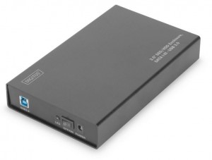 Digitus Obudowa zewnętrzna USB 3.0 na dysk SSD/HDD 3.5' SATA III Z zasilaczem Aluminiowa