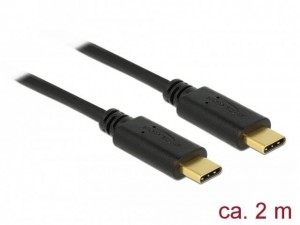 DeLOCK Kabel USB-C M/M 2.0 2m czarny E-Marker