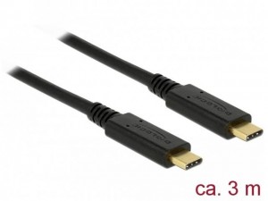DeLOCK Kabel USB-C M/M 2.0 3m czarny E-Marker