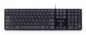 Gembird KB-MCH-02 klawiatura USB, super slim, wyspowa, hybrydowa, US layout, czarna